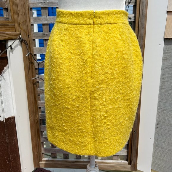 kate spade Yellow Gold Boucle Kylie Skirt (size 4) - Picture 6 of 12
